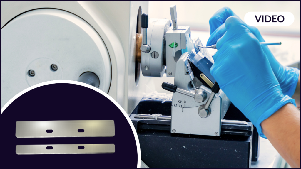 Microtome machine and high-profile and low-profile microtome blades