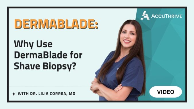 See why Mohs Surgeon Dr. Lilia Correa, MD chooses the DermaBlade for her shave biopsy procedures- whether it’s a superficial cut on the face or a deeper skin procedure.