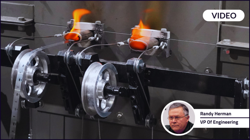 Image of steel going into heat treatment