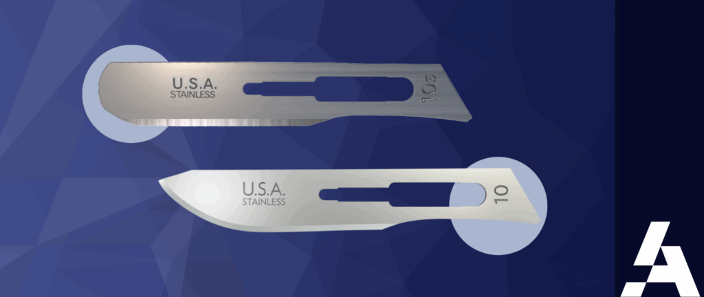 AccuThrive #10S dermaplane blade and #10 surgical blades are essential products for any dermaplaning procedures
