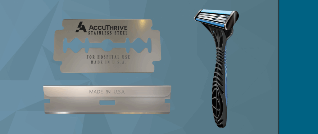 AccuThrive face razors and prep blades