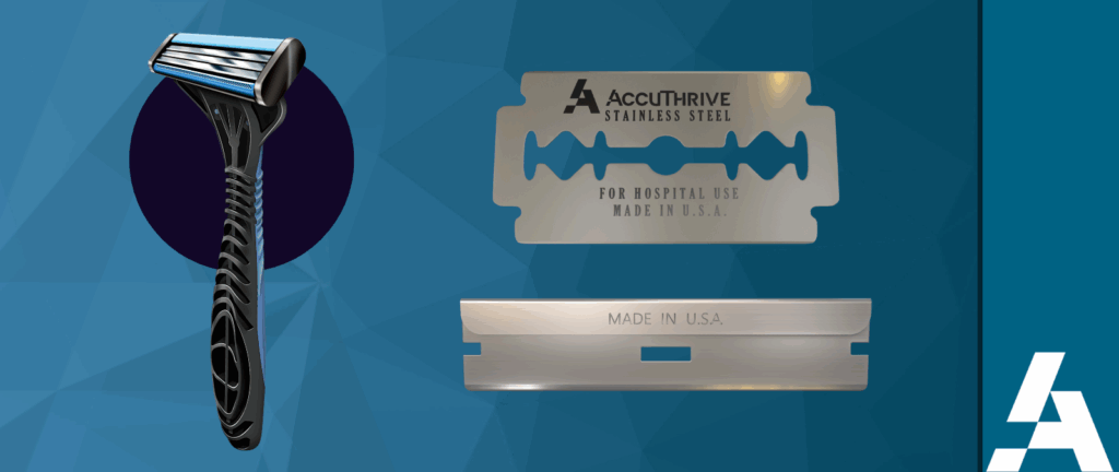 AccuThrive face razors and prep blades are essential products for surgical prep.