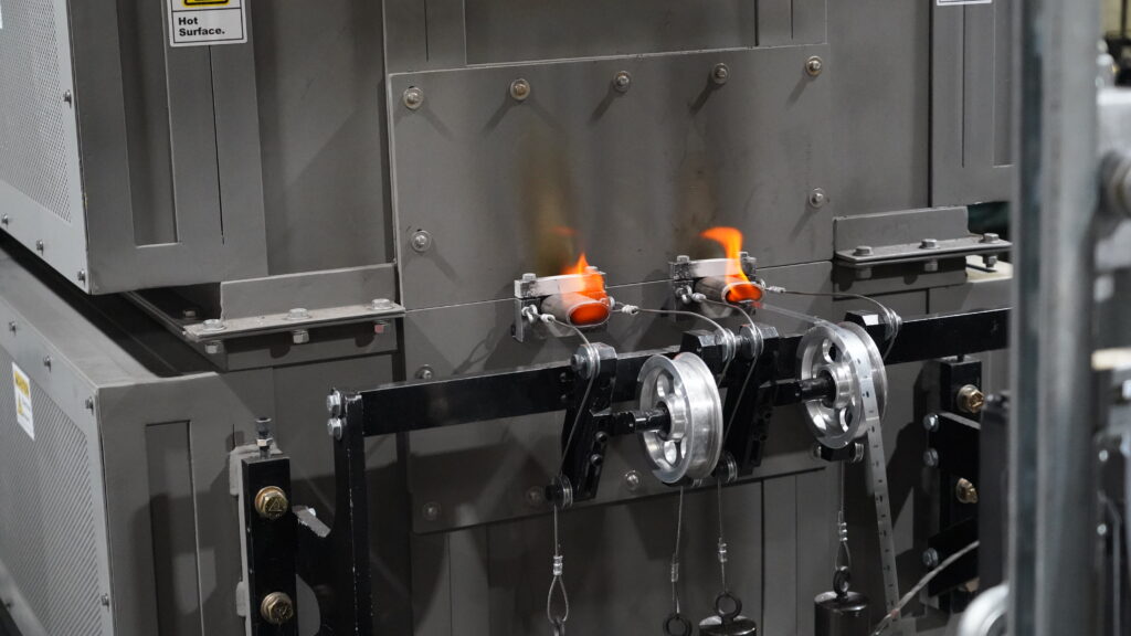 Heat treatment machine that strengthens surgical blades.