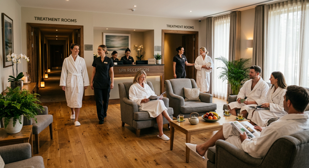 People in a skin care spa